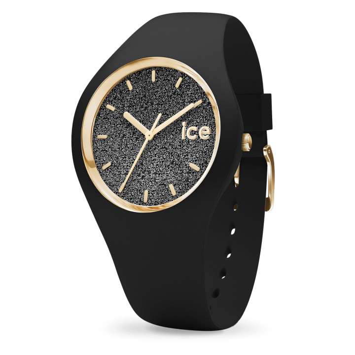 black with black ICE glitter - Black שעון יד לאישה אייס Ice-watch, אחריות יבואן רשמי – תמונה 1
