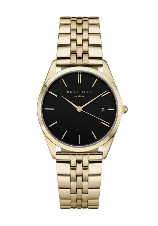rosefield_the_ace_gold_black_sku_rsfacbkga13_1 ACBKG-A13 שעון יד לאישה רוזפילד Rosefield, אחריות יבואן רשמי – תמונה 1