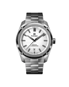 שעון FORMEX ESSENCE  לוח לבן ורצועת מתכת