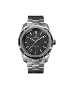 שעון FORMEX ESSENCE  לוח שחור ורצועת מתכת