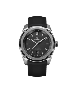 שעון FORMEX ESSENCE  לוח שחור ורצועת עור