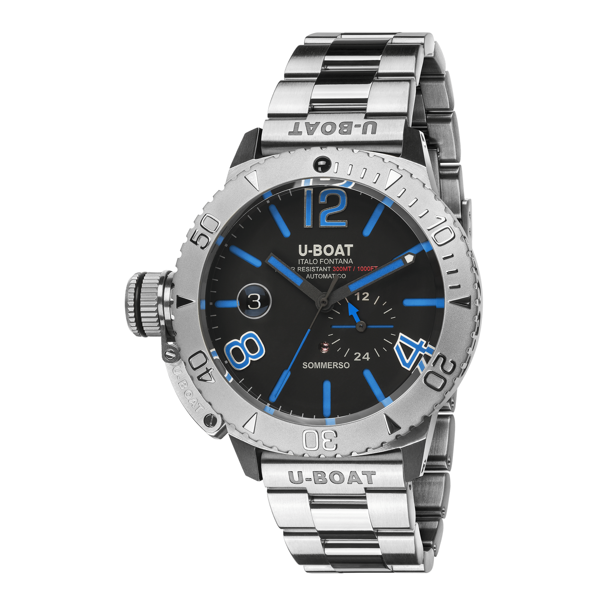 9014_MT_fronte_blue.png SOMMERSO BLUE METAL 9014 שעון יד לגבר יובוט U-boat, אחריות יבואן רשמי – תמונה 1