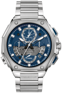 96B349 GENTS PRECISIONIST X BRACELET WATCH שעון יד לגבר בולובה Bulova, אחריות יבואן רשמי