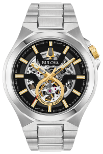 GENTS MAQUINA AUTOMATIC BRACELET WATCH 98A224 שעון יד לגבר בולובה Bulova, אחריות יבואן רשמי