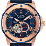 GENTS MARINE STAR AUTOMATIC STRAP WATCH 98A227 שעון יד לגבר בולובה Bulova, אחריות יבואן רשמי