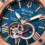 ⁦GENTS MARINE STAR AUTOMATIC STRAP WATCH 98A227 שעון יד לגבר בולובה Bulova, אחריות יבואן רשמי⁩ – תמונה ⁦4⁩