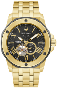 GENTS MARINE STAR AUTOMATIC BRACELET WATCH 98A273 שעון יד לגבר בולובה Bulova, אחריות יבואן רשמי