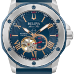 GENTS MARINE STAR AUTOMATIC STRAP WATCH 98A282 שעון יד לגבר בולובה Bulova, אחריות יבואן רשמי