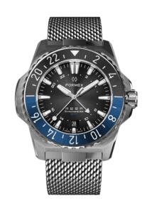 ⁦שעון FORMEX REEF GMT 300M COSC  לוח שחור ורצועת מתכת⁩ – תמונה ⁦3⁩
