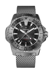 ⁦שעון FORMEX REEF GMT 300M COSC  לוח שחור ורצועת מתכת⁩ – תמונה ⁦4⁩