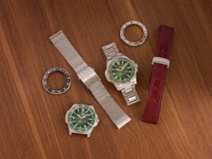 ⁦שעון FORMEX REEF GMT 300M COSC  לוח ירוק ורצועת מתכת⁩ – תמונה ⁦7⁩