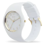 ⁦Ice glam - White gold - Numbers - Small - 3H שעון יד לאישה אייס Ice-watch, אחריות יבואן רשמי⁩ – תמונה ⁦3⁩