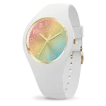 Ice champagne - White raionbow - S37 - 3H שעון יד לאישה אייס Ice-watch, אחריות יבואן רשמי