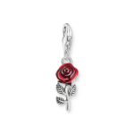Thomas Sabo תליון צ'ארם מכסף מושחר בעיצוב ורד אדום 2076-664-10