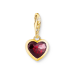 Thomas Sabo תליון צ'ארם לב אדום מצופה זהב 2094-414-10