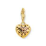 ⁦Thomas Sabo תליון צ'ארם לב אדום מצופה זהב 2094-414-10⁩ – תמונה ⁦2⁩