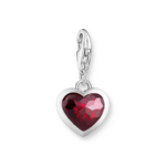 Thomas Sabo תליון צ'ארם מכסף עם אבן אדומה בצורת לב 2094-699-10