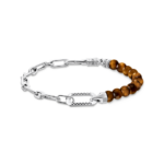 Thomas Sabo A2088-826-2 צמיד כסף מושחר עם חרוזים חומים לגבר