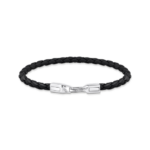 Thomas Sabo A2147-682-11 צמיד כסף עם עור שחור קלוע יוניסקס