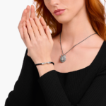 ⁦Thomas Sabo A2147-682-11 צמיד כסף עם עור שחור קלוע יוניסקס⁩ – תמונה ⁦2⁩