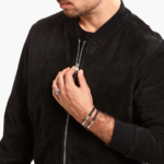 ⁦Thomas Sabo A2147-682-11 צמיד כסף עם עור שחור קלוע יוניסקס⁩ – תמונה ⁦3⁩