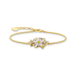 Thomas Sabo A2201-414-4  צמיד פרחים מצופה זהב Lovely Daisy עם אבנים