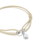 ⁦Thomas Sabo C1210-001-19 צמיד טקסטיל בז' עם חוליית חיבור מכסף⁩ – תמונה ⁦2⁩