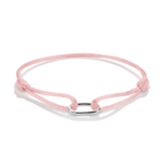 Thomas Sabo C1210-001-9 צמיד טקסטיל ורוד עם חוליית חיבור מכסף