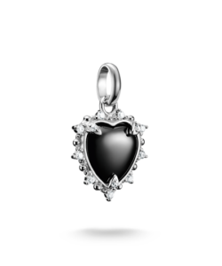 Thomas Sabo CC1286-643-11 תליון צ'ארם לב וינטג' שחור מכסף