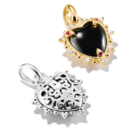 ⁦Thomas Sabo CC1286-643-11 תליון צ'ארם לב וינטג' שחור מכסף⁩ – תמונה ⁦3⁩