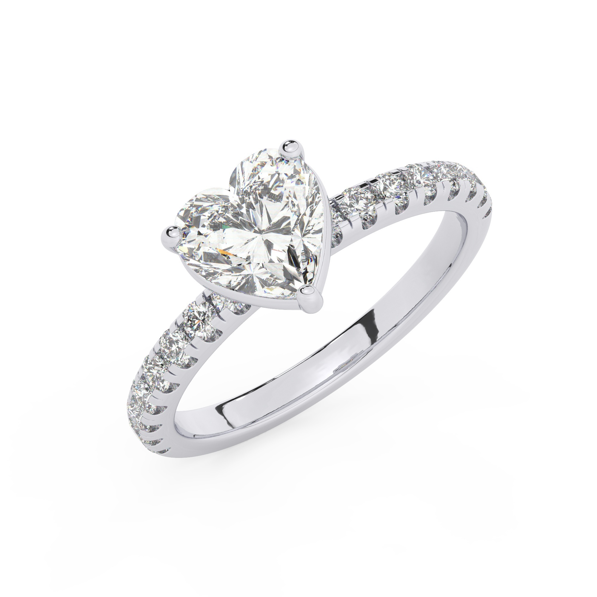 152932-engagement-ring-default-collection-white-gold-.jpg מבצע מיוחד טבעת אירוסין סוליטר ומוסונייט בצדדים דגם 50037 כסף מצופה זהב לבן במרכז אבן מעבדה מוסונייט 1 קראט בחיתוך לב עם תעודה גמולוגית בינלאומית GRA מסביב ובצדדים אבני מעבדה מוסונייט במשקל כולל של 0.20 קראט בחיתוך עגול – תמונה 1