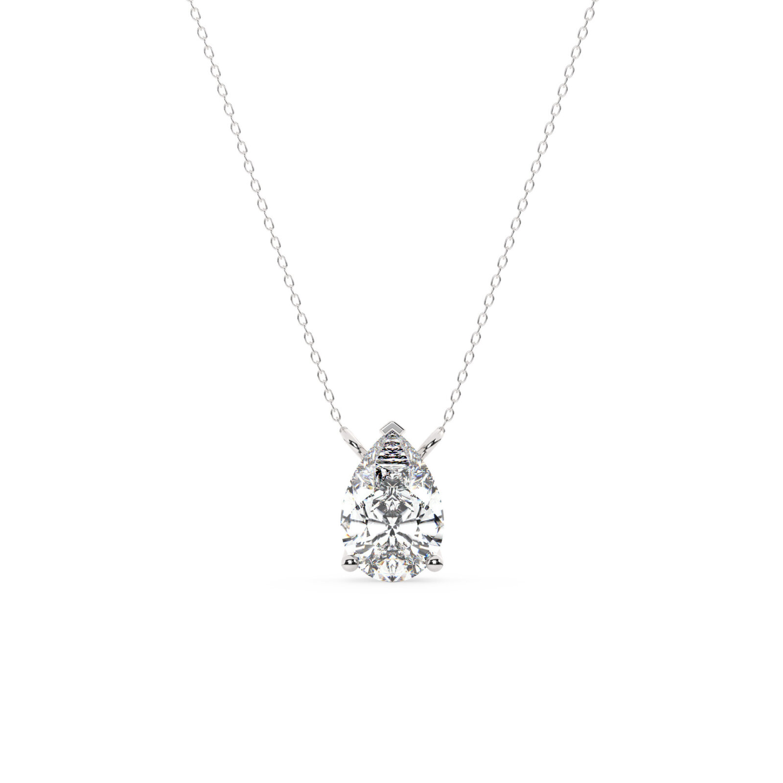 169828-pendant-default-collection-white-gold-.jpg מבצע מיוחד תליון סוליטר עם שרשרת דקה דגם 50080 כסף מצופה זהב לבן במרכז אבן מעבדה מוסונייט במשקל כולל של 4 קראט בחיתוך טיפה עם תעודה גמולוגית בינלאומית GRA – תמונה 1