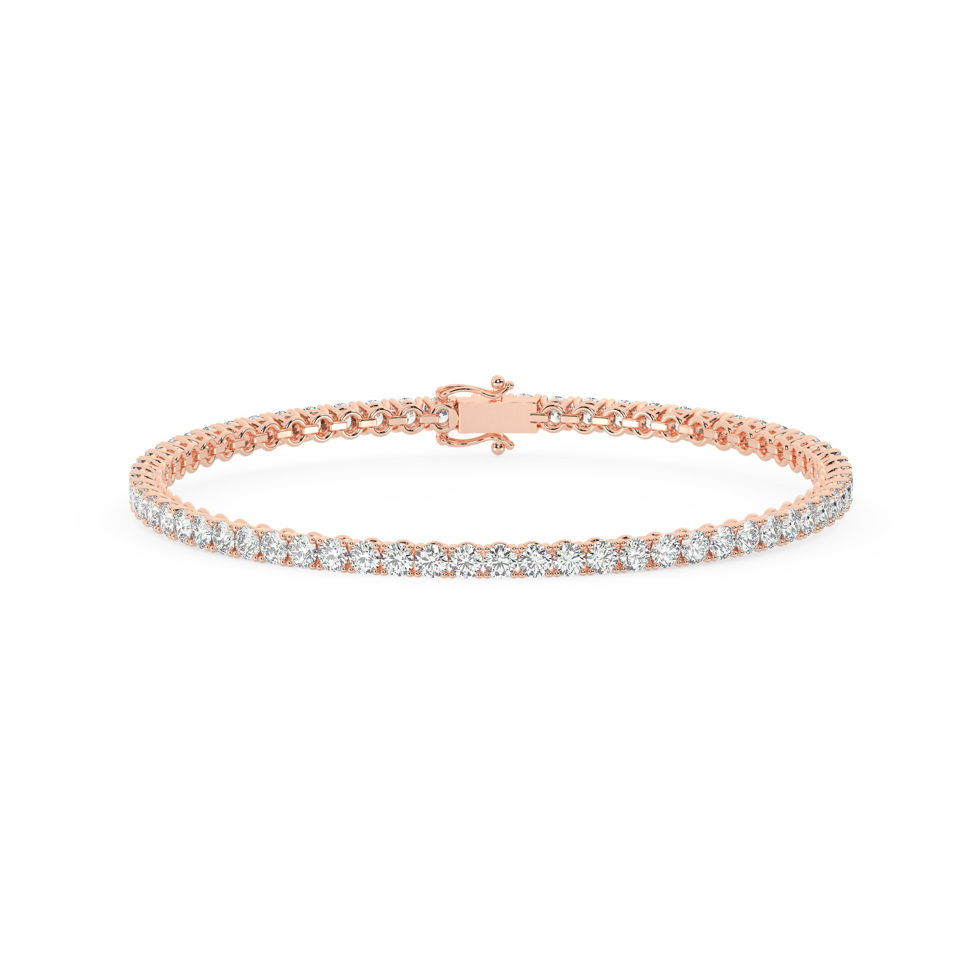 204501-bracelet-default-collection-rose-gold-.jpg מבצע מיוחד צמיד טניס ארבע שיניים קולקציה 1 אורך 18 סמ כסף מצופה זהב אדום רוזגולד משובץ אבני מעבדה מוסונייט במשקל כולל של 3.84 קראט עם תעודה גמולוגית – תמונה 1