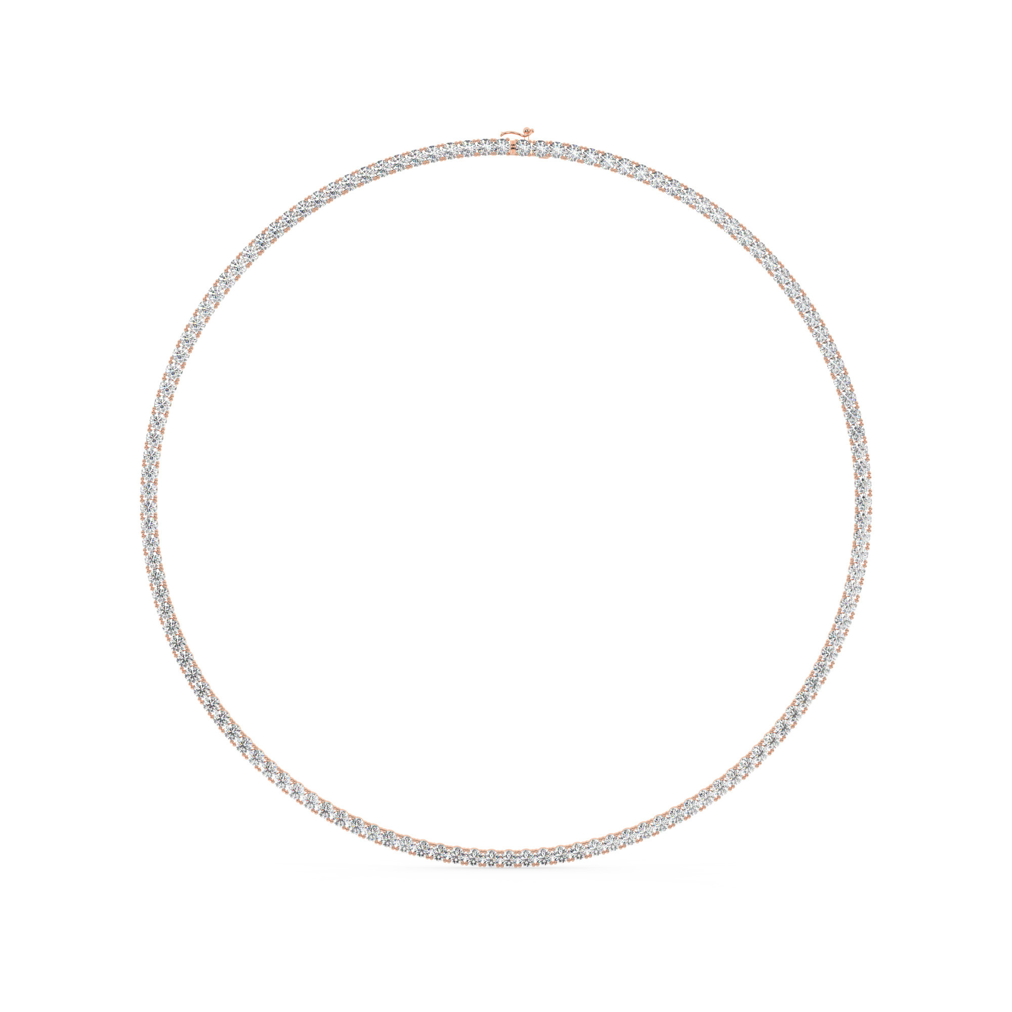 204528-necklace-default-collection-rose-gold-.jpg מבצע מיוחד שרשרת טניס 4 שיניים דגם 50143 אורך 40 סמ כסף מצופה זהב אדום רוזגולד משובצת אבני מעבדה מוסונייט במשקל כולל של 11.16 קראט עם תעודה גמולוגית – תמונה 1