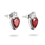 Thomas Sabo H2333-051-10 , עגילים צמודים מכסף 925  עם אבני טיפה אדומות