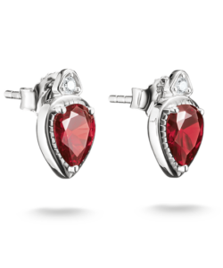 Thomas Sabo H2333-051-10 , עגילים צמודים מכסף 925  עם אבני טיפה אדומות