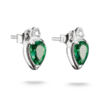 Thomas Sabo H2333-166-6 , עגילים צמודים מכסף 925 עם אבני טיפה ירוקות (העתק)