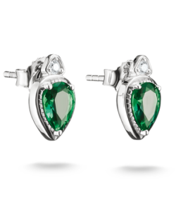 Thomas Sabo H2333-166-6 , עגילים צמודים מכסף 925 עם אבני טיפה ירוקות (העתק)