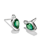 ⁦Thomas Sabo H2333-166-6 , עגילים צמודים מכסף 925 עם אבני טיפה ירוקות (העתק)⁩ – תמונה ⁦3⁩