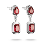 Thomas Sabo H2334-051-10 ,עגילים צמודים מכסף עם אבני אוקטגון אדומות