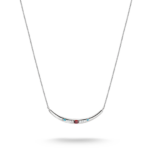 Thomas Sabo KE2330-166-7 ,שרשרת חצי-פורם מכסף עם אבן זירקוניה אדומה
