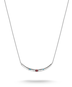 Thomas Sabo KE2330-166-7 ,שרשרת חצי-פורם מכסף עם אבן זירקוניה אדומה