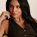⁦Thomas Sabo KE2330-971-7 ,שרשרת חצי-פורם מכסף בציפוי זהב 18 קראט עם אבן זירקוניה אדומה⁩ – תמונה ⁦3⁩