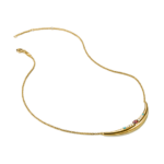 ⁦Thomas Sabo KE2330-971-7 ,שרשרת חצי-פורם מכסף בציפוי זהב 18 קראט עם אבן זירקוניה אדומה⁩ – תמונה ⁦2⁩