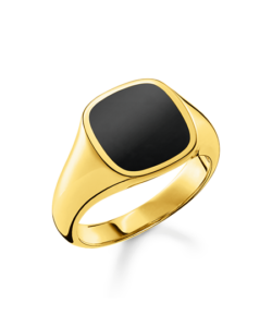 Thomas Sabo TR2332-177-11 , טבעת קלאסית שחור-זהב