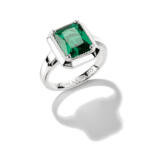 Thomas Sabo TR2528-699-6  ,טבעת כסף עם אבן זרקוניה ירוקה