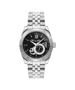 Thomas Sabo WA0411-201-203 שעון אוטומטי בכסף בקוטר 41 מ"מ עם לוח שחור
