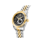 ⁦Thomas Sabo WA0412-291-203 שעון אוטומטי דו-צבעי בכסף וזהב בקוטר 41 מ"מ עם לוח שחור⁩ – תמונה ⁦2⁩