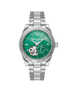 Thomas Sabo WA0419-201-211 שעון אוטומטי בכסף בקוטר 36 מ"מ עם לוח ירוק אמרלד