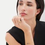 Victoria Cruz A5246-MDA טבעת כסף מוזהבת